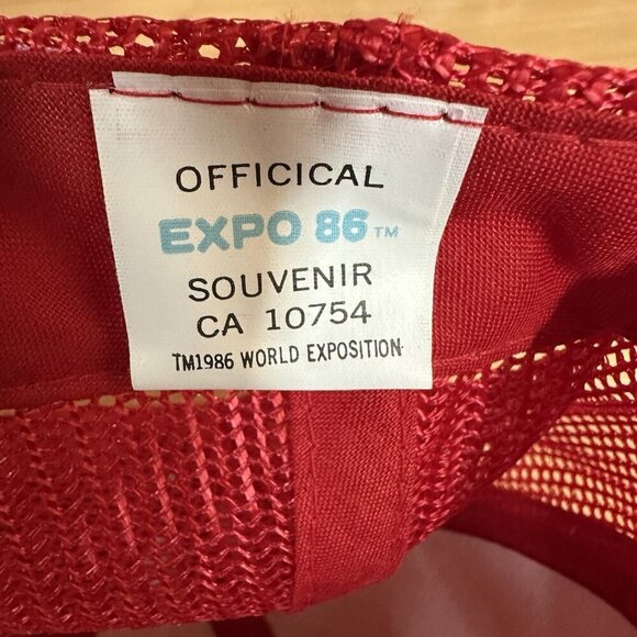 Vintage 1986 World Expo Snapback Hat Vancouver Mesh Trucker - Picture 6 of 6
